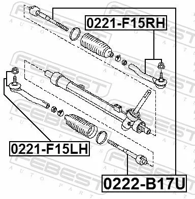 FEBEST Inner Tie Rod (0222-B17U)