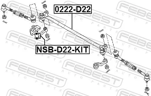 FEBEST Inner Tie Rod (0222-D22)