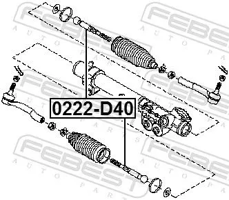 FEBEST Inner Tie Rod (0222-D40)