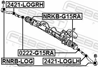 FEBEST Inner Tie Rod (0222-G15RA)