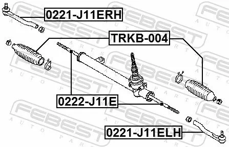 FEBEST Inner Tie Rod (0222-J11E)