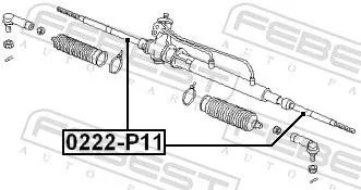 FEBEST Inner Tie Rod (0222-P11)