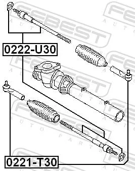 FEBEST Inner Tie Rod (0222-U30)