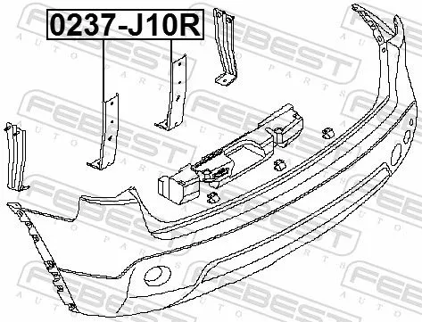 FEBEST Mounting Bracket, bumper (0237-J10R)