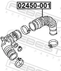 FEBEST Hose, air supply (02450-001)