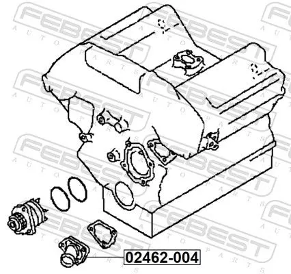 FEBEST Thermostat, coolant (02462-004)