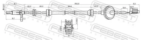 FEBEST Sensor, wheel speed (02606-012)