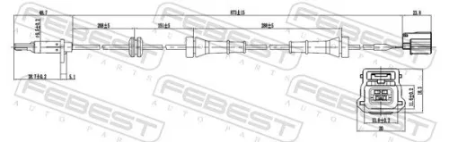 FEBEST Sensor, wheel speed (02606-014)