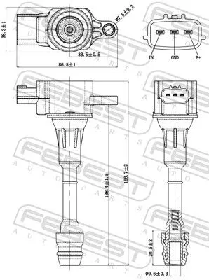 FEBEST Ignition Coil (02640-005)