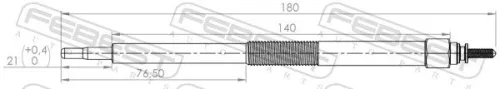 FEBEST Glow Plug (02642-003)