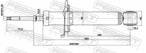 FEBEST Shock Absorber (02658717R)