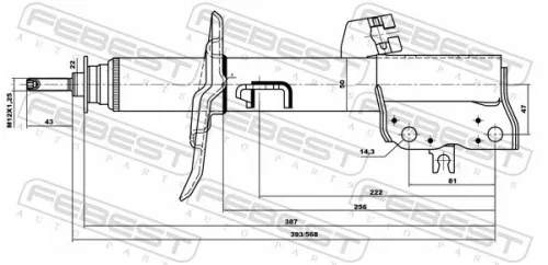 FEBEST Shock Absorber (02660801FR)