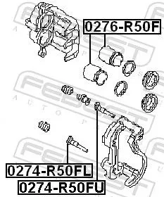 FEBEST Guide Bolt, brake caliper (0274-R50FL)