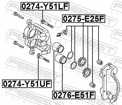 FEBEST Repair Kit, brake caliper (0275-E25F)