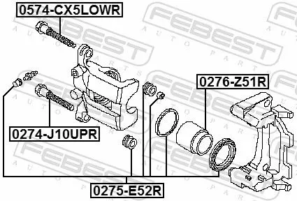 FEBEST Repair Kit, brake caliper (0275-E52R)