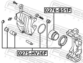FEBEST Repair Kit, brake caliper (0275-HV36F)