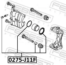 FEBEST Repair Kit, brake caliper (0275-J11F)