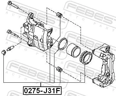 FEBEST Repair Kit, brake caliper (0275-J31F)