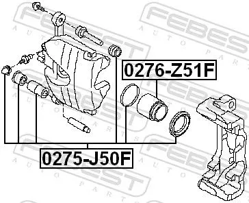 FEBEST Repair Kit, brake caliper (0275-J50F)