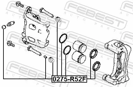 FEBEST Repair Kit, brake caliper (0275-R52F)