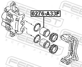 FEBEST Piston, brake caliper (0276-A33F)