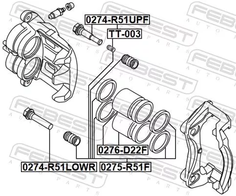 FEBEST Piston, brake caliper (0276-D22F)