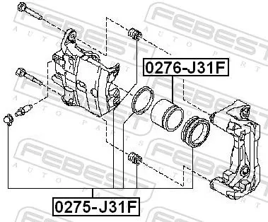 FEBEST Piston, brake caliper (0276-J31F)