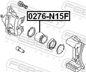 FEBEST Piston, brake caliper (0276-N15F)