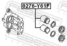 FEBEST Piston, brake caliper (0276-Y61F)