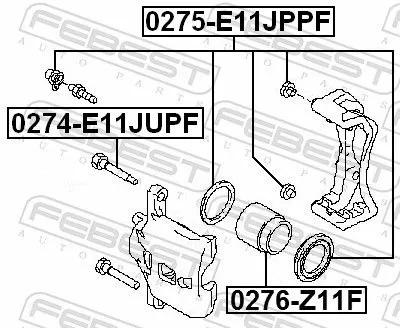 FEBEST Piston, brake caliper (0276-Z11F)