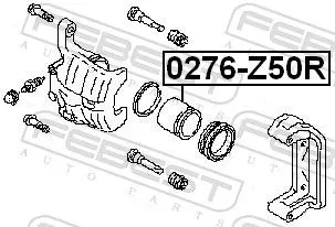 FEBEST Piston, brake caliper (0276-Z50R)