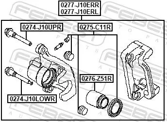 FEBEST Brake Caliper (0277-J10ERR)