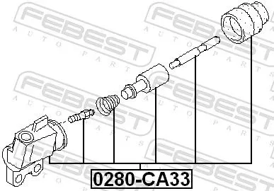 FEBEST Slave Cylinder, clutch (0280-A33)