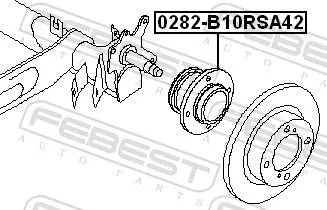 FEBEST Wheel Hub (0282-B10RSA42)