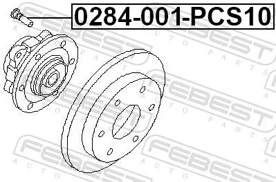 FEBEST Wheel Stud (0284-001-PCS10)