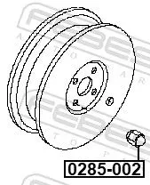 FEBEST Wheel Nut (0285-002)
