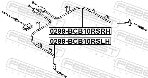 FEBEST Cable Pull, parking brake (0299-BCB10RSLH)