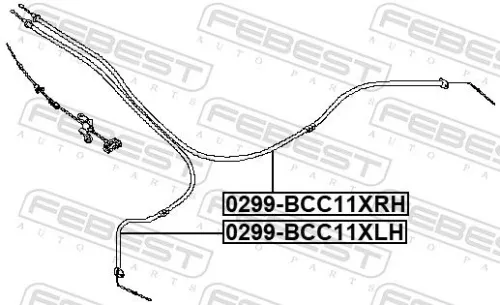 FEBEST Cable Pull, parking brake (0299-BCC11XLH)