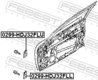 FEBEST Door Hinge (0299-HDJ32FLL)