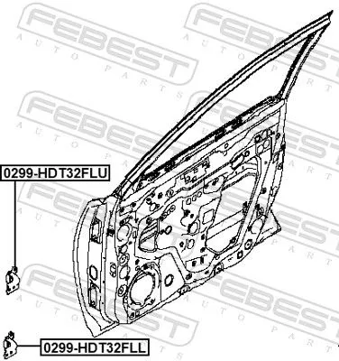 FEBEST Door Hinge (0299-HDT32FLU)