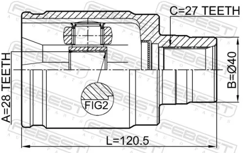 FEBEST Joint Kit, drive shaft (0311-CIVHYRH)