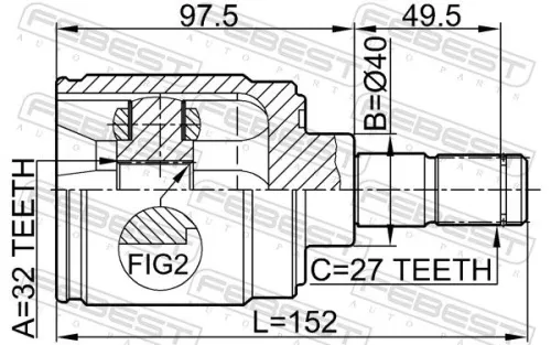 FEBEST Joint Kit, drive shaft (0311-CRVATRH)