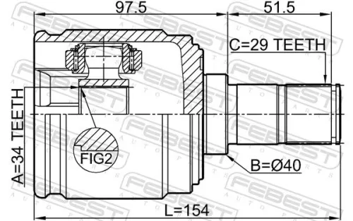 FEBEST Joint Kit, drive shaft (0311-CUMTLH)