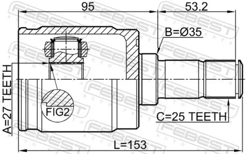 FEBEST Joint Kit, drive shaft (0311-GP1)
