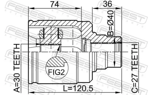 FEBEST Joint Kit, drive shaft (0311-HRVLH)
