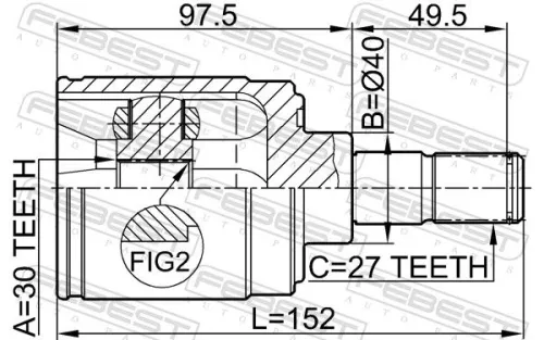 FEBEST Joint Kit, drive shaft (0311-HRVMTRH)