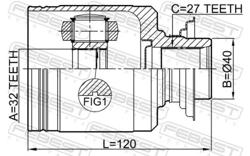 FEBEST Joint Kit, drive shaft (0311-RPRH)