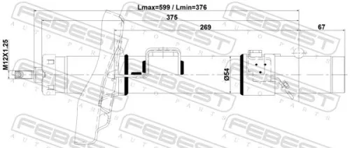 FEBEST Shock Absorber (03110-007FL)