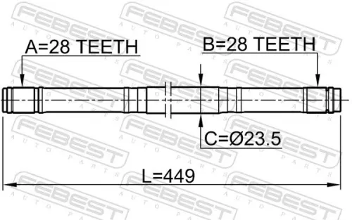 FEBEST Drive Shaft (0312-EK3RH)