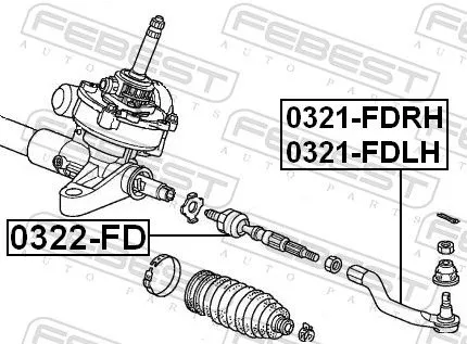 FEBEST Tie Rod End (0321-FDRH)